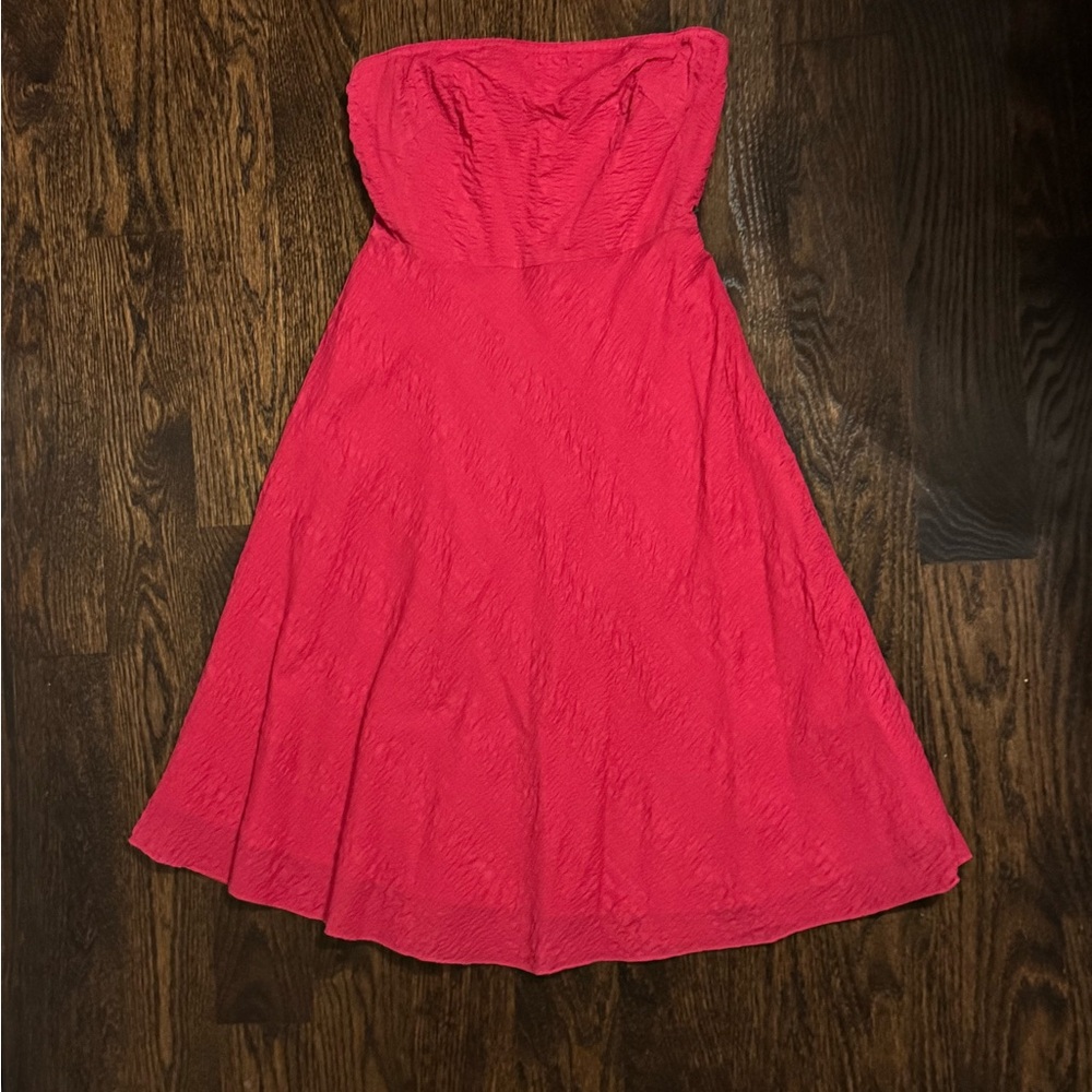 J. Crew Pink Strapless Sundress, Size 10 100% Cotton